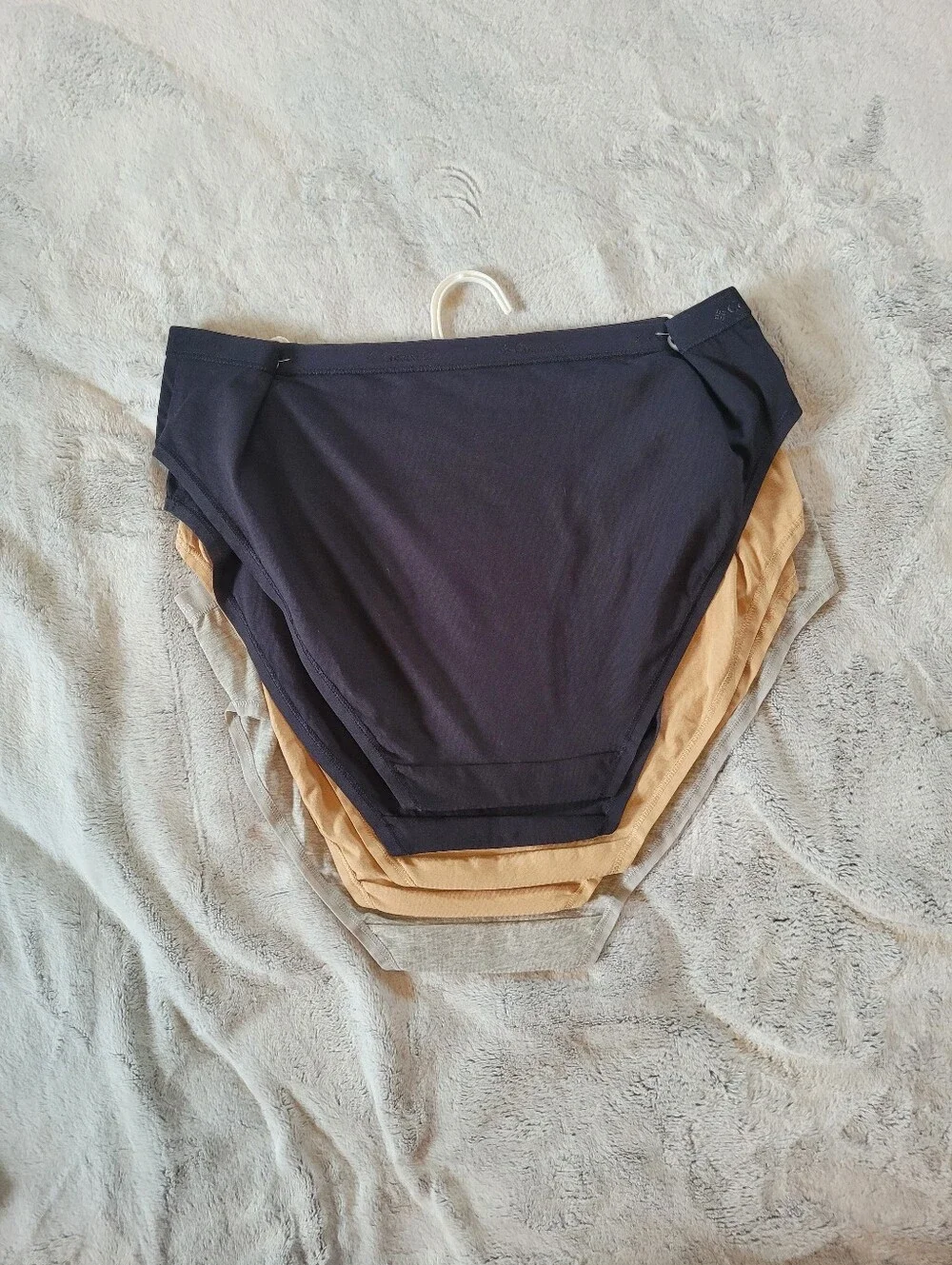 5-Pk Columbia Womens Size XL Bikini Cotton Panties Underwear Black Tan Gray